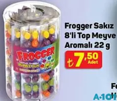 FROGGER SAKIZ 8'Lİ TOP MEYVE AROMALI TOP 22 G